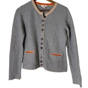 Sundance 100% Extra Fine Merino Wool Cardigan Womens Sz S Button Up Classic Cozy